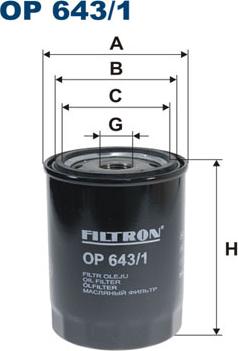 Filtron OP643/1 - Eļļas filtrs ps1.lv