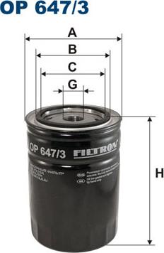 Filtron OP647/3 - Eļļas filtrs ps1.lv