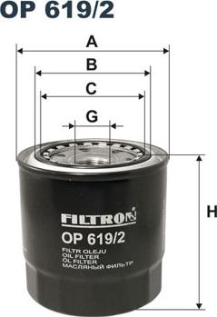 Filtron OP619/2 - Eļļas filtrs ps1.lv