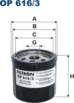 Filtron OP616/3 - Eļļas filtrs ps1.lv