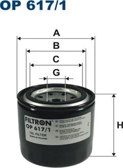 Filtron OP617/1 - Eļļas filtrs ps1.lv