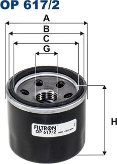 Filtron OP 617/2 - Eļļas filtrs ps1.lv