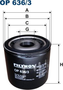 Filtron OP636/3 - Eļļas filtrs ps1.lv