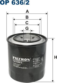 Filtron OP636/2 - Eļļas filtrs ps1.lv