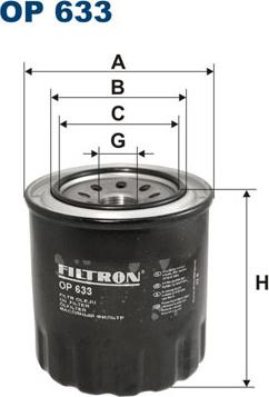 Filtron OP633 - Eļļas filtrs ps1.lv