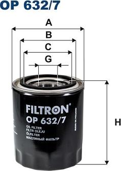Filtron OP632/7 - Eļļas filtrs ps1.lv