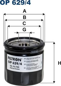 Filtron OP 629/4 - Eļļas filtrs ps1.lv