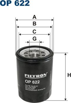 Filtron OP622 - Eļļas filtrs ps1.lv