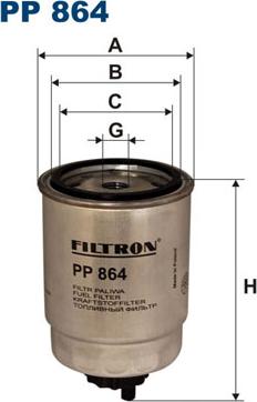 Filtron PP864 - Degvielas filtrs ps1.lv