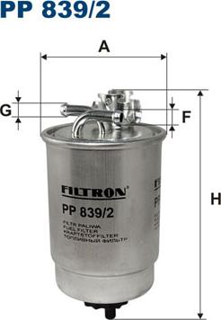 Filtron PP839/2 - Degvielas filtrs ps1.lv