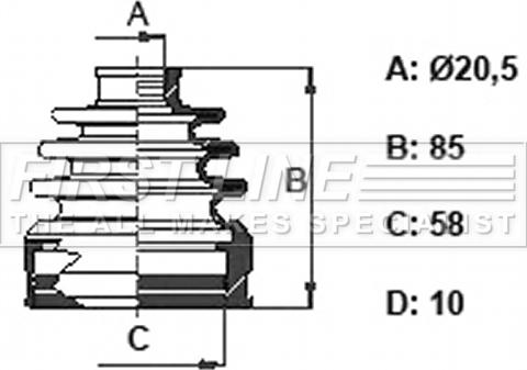 First Line FCB6371 - Putekļusargs, Piedziņas vārpsta ps1.lv