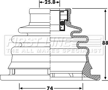 First Line FCB6209 - Putekļusargs, Piedziņas vārpsta ps1.lv