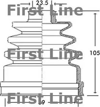 First Line FCB2609 - Putekļusargs, Piedziņas vārpsta ps1.lv