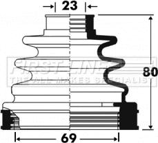 First Line FCB2854 - Putekļusargs, Piedziņas vārpsta ps1.lv