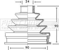 First Line FCB2240 - Putekļusargs, Piedziņas vārpsta ps1.lv