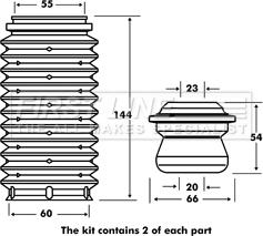 First Line FPK7116 - Putekļu aizsargkomplekts, Amortizators ps1.lv