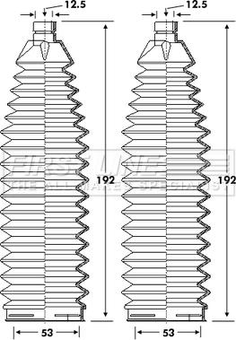 First Line FSG3408 - Putekļusargu komplekts, Stūres iekārta ps1.lv