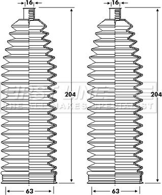 First Line FSG3416 - Putekļusargu komplekts, Stūres iekārta ps1.lv