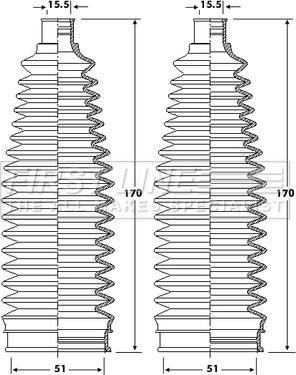First Line FSG3418 - Putekļusargu komplekts, Stūres iekārta ps1.lv