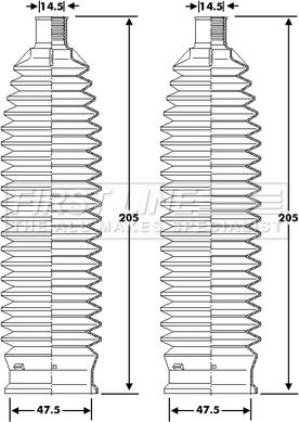 First Line FSG3428 - Putekļusargu komplekts, Stūres iekārta ps1.lv