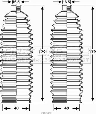 First Line FSG3397 - Putekļusargu komplekts, Stūres iekārta ps1.lv