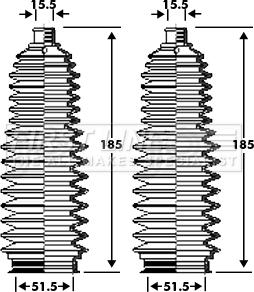 First Line FSG3354 - Putekļusargu komplekts, Stūres iekārta ps1.lv