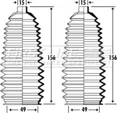 First Line FSG3334 - Putekļusargu komplekts, Stūres iekārta ps1.lv