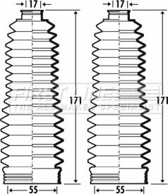 First Line FSG3371 - Putekļusargu komplekts, Stūres iekārta ps1.lv