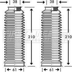 First Line FSG3217 - Putekļusargu komplekts, Stūres iekārta ps1.lv