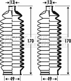 First Line FSG3286 - Putekļusargu komplekts, Stūres iekārta ps1.lv