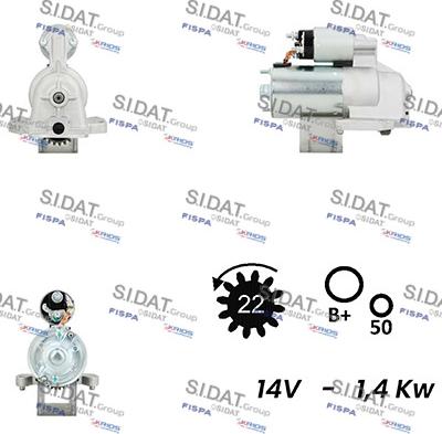 Fispa S12VS0695A2 - Starteris ps1.lv