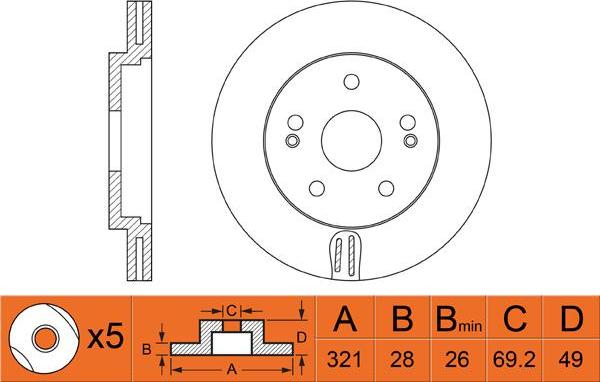 FIT FR0459V - Bremžu diski ps1.lv