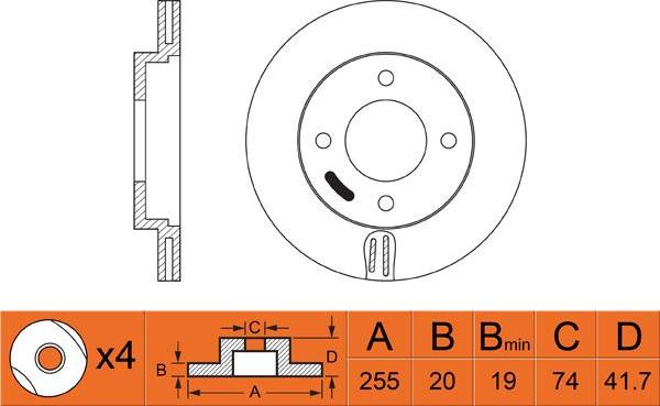 FIT FR0455V - Bremžu diski ps1.lv