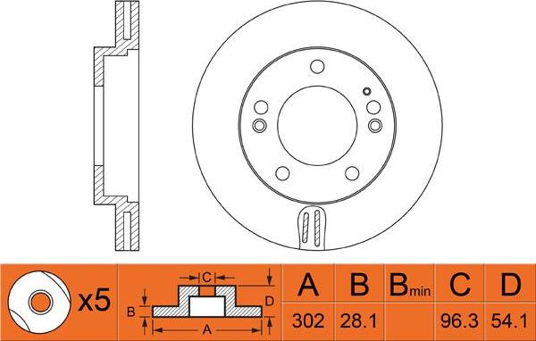 FIT FR0424V - Bremžu diski ps1.lv