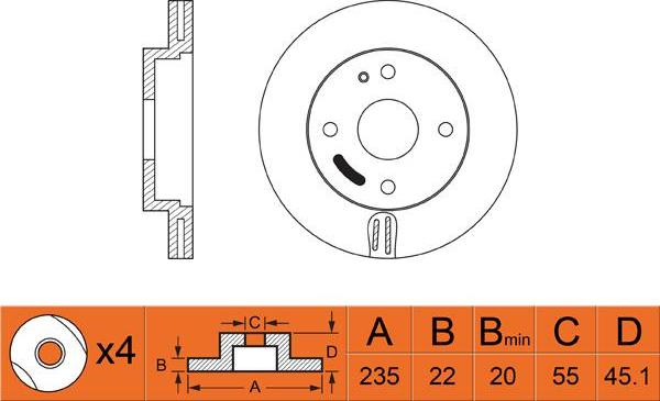 FIT FR0426V - Bremžu diski ps1.lv