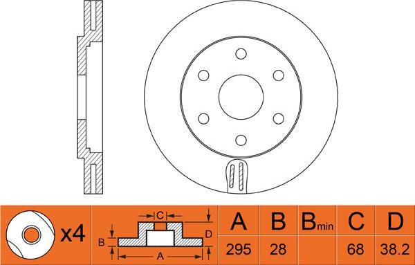 FIT FR0428V - Bremžu diski ps1.lv