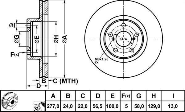 FIT FR0120V - Bremžu diski ps1.lv