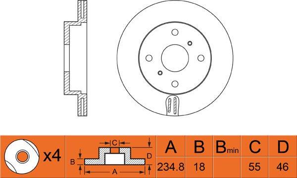 FIT FR0364V - Bremžu diski ps1.lv