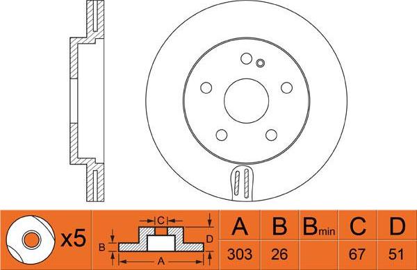 FIT FR0249V - Bremžu diski ps1.lv