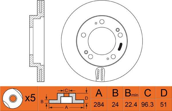 FIT FR0260V - Bremžu diski ps1.lv