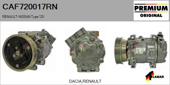 FLAMAR CAF720017RN - Kompresors, Gaisa kond. sistēma ps1.lv