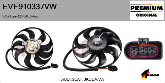 FLAMAR EVF910337VW - Ventilators, Motora dzesēšanas sistēma ps1.lv