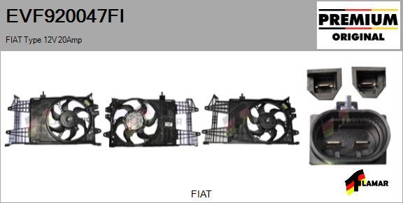 FLAMAR EVF920047FI - Elektromotors, Dzes. sist. radiatora ventilators ps1.lv