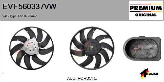 FLAMAR EVF560337VW - Ventilators, Motora dzesēšanas sistēma ps1.lv