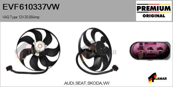 FLAMAR EVF610337VW - Ventilators, Motora dzesēšanas sistēma ps1.lv