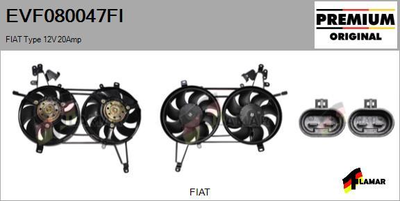 FLAMAR EVF080047FI - Elektromotors, Dzes. sist. radiatora ventilators ps1.lv