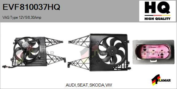 FLAMAR EVF810037HQ - Elektromotors, Dzes. sist. radiatora ventilators ps1.lv