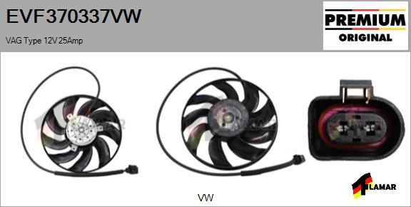 FLAMAR EVF370337VW - Ventilators, Motora dzesēšanas sistēma ps1.lv