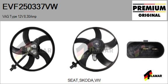 FLAMAR EVF250337VW - Ventilators, Motora dzesēšanas sistēma ps1.lv