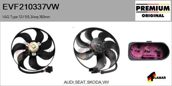 FLAMAR EVF210337VW - Ventilators, Motora dzesēšanas sistēma ps1.lv